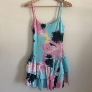 Vintage BETSEY JOHNSON Tie Dye Mini Dress